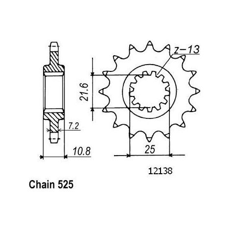 Pignon de sortie de boite Sifam pour Moto Yamaha 600 YZF R6 2006
