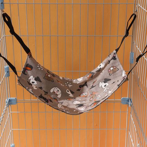 Hamac suspendu pour chat, hamac réglable à suspension universelle quatre saisons, nid de chat, hamac pour chat (chien à fond gris),M