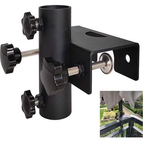 Sturdy parasol support, terrace parasol base, parasol clamp suitable for terraces, docks, beaches, patios, balconies, etc. (1/5)