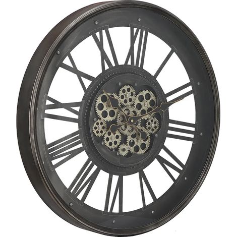 Orologio da parete industriale in Metallo e Vetro D. 60 cm Antracite - ASTORIA (1/4)
