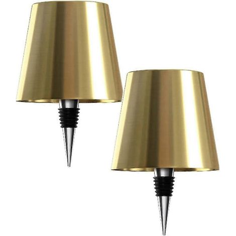 Lampe bouteille sans fil, lampe bouteille à intensité variable en continu 3 couleurs, lampe tactile rechargeable (lot de 2 - or) (1/5)