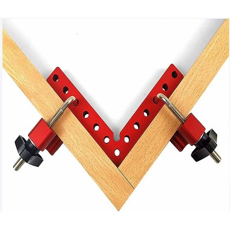 Règle à Angle droit pour le travail du bois Règle de serrage d'angle réglable pour le travail du bois Pinces à Angle droit en alliage d'aluminium Cadre porte-étau