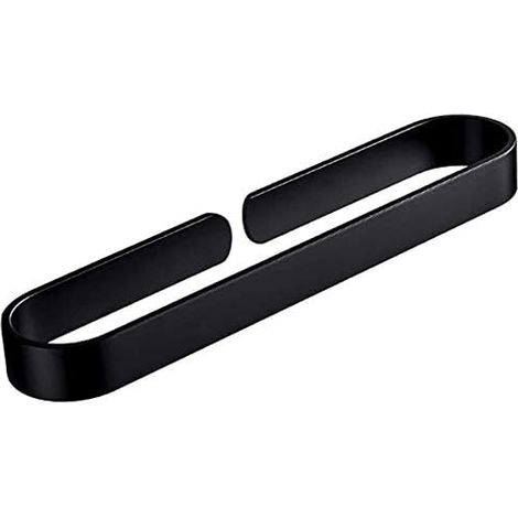 Porte-serviettes Porte-serviettes de bain Pendentif de salle de bain à levier unique noir sans porte-serviettes à anneau perforé