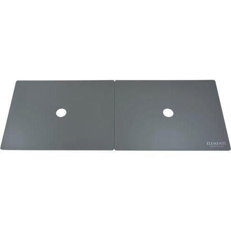 Elementi Aluminium Abdeckung für Gas-Feuerstelle "Colorado" (2-teilig), aluminium, 104 x 39,5 x 0,5 cm (L x B x H)