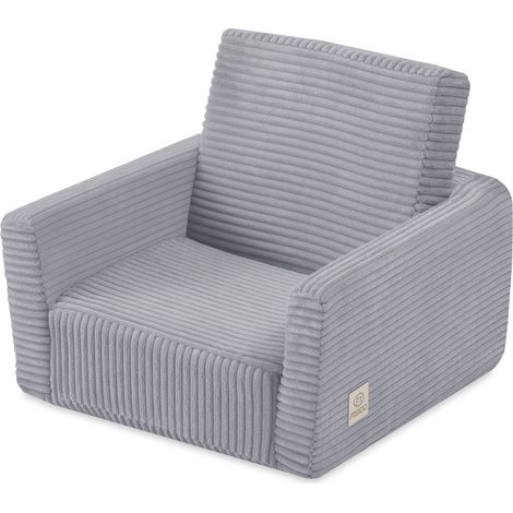 Poltrona reclinabile Misioo Cubie Mini per bambini, lettino, grigio, velluto a coste di alta qualità (1/5)