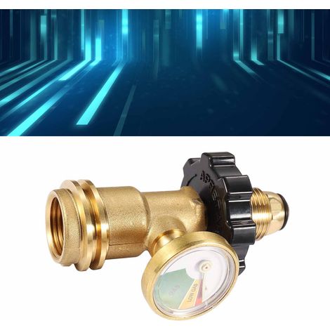 Jauge de niveau pour bouteille de propane, adaptateur universel en laiton, convertit POL en QCC1 Type 1, indicateur précis pour réservoir de gaz. (1/5)