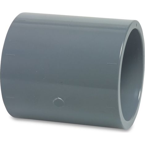 Mega Muffe PVC-U 75 mm Klebemuffe 16 bar, grau