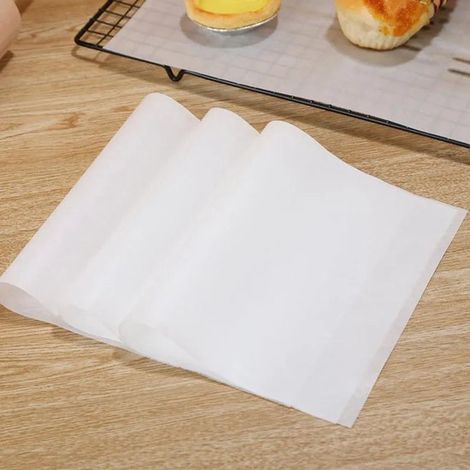 Backpapier 50 Backbleche zum Braten, Grillen und Plätzchenbacken wasserfest und lebensmittelecht 28 x 38 cm (1/4)
