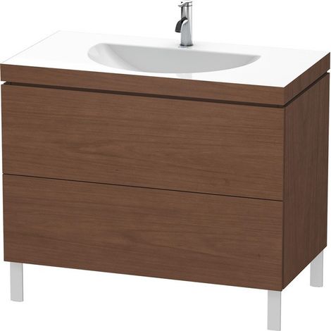Duravit L-CUBE lavabo da arredo 1000x540mm senza troppopieno 1 foro rubinetto noce americano