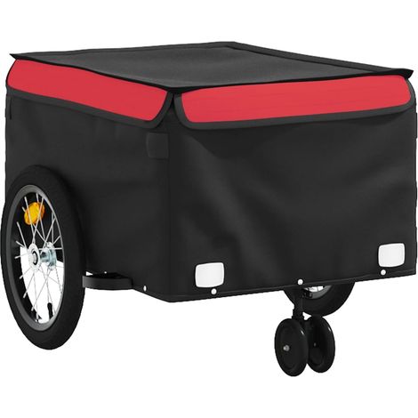 Remorque chariot transport de vélo 45 kg fer rouge (1/5)