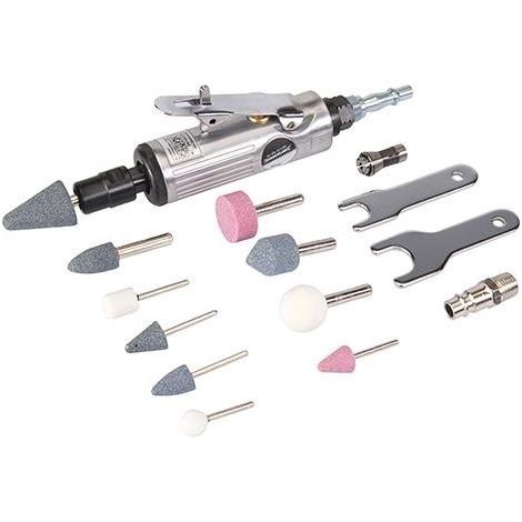 Amoladora Neumatica Con Accesorios 15 Piezas 160mm
