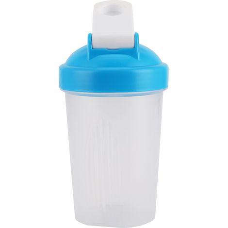 400-ml-Shake-Flasche, Kunststoff-Proteinflasche, Fitness-Wasserflasche, Sportbecher, BPA-frei, Blau (1/5)
