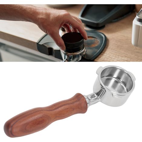 Dreizackiger Edelstahlgriff (51 mm) ohne Sockel, kompatibel mit Donlim/Petrus/Little Bear/NetEase Yanxuan Kaffeemaschinen, Modell D, in rotem Sandelholz. (1/5)