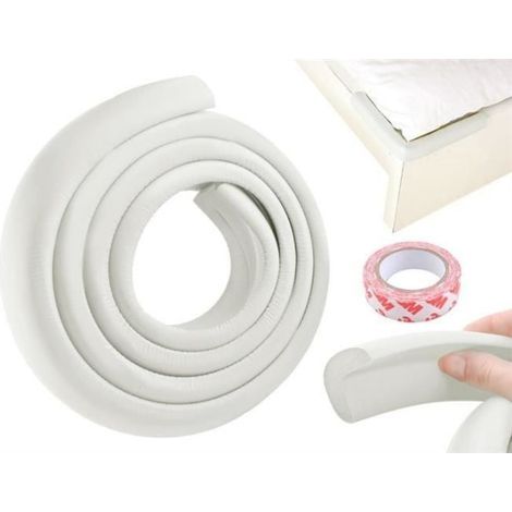 2m Table Corner/Edge Protector - Edge Protection - Cuttable - White (1/3)