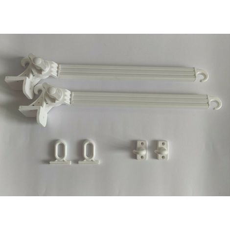 Braccetti Tende da Sole in Alluminio 50 cm Coppia Kit con Occhioli e Ganci Vari Colori (1/4)