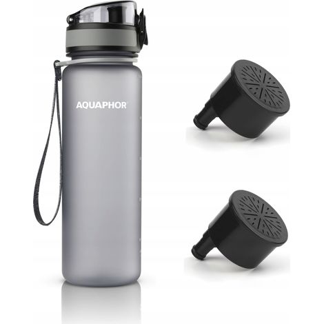 Aquaphor City Filterflasche 500 ml + 2 Filter, Grau (1/5)