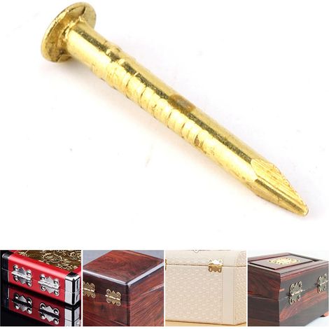 100 Clous à Tête Ronde en Laiton pour Fixation de Charnières de Meuble, Quincaillerie et Bricolage - Tailles 10mm, 15mm, 18mm, 22mm (1/5)