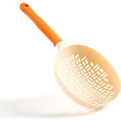 Schöpfkellen-Sieb, Silikon-Siebgriff, Sieb, Orange