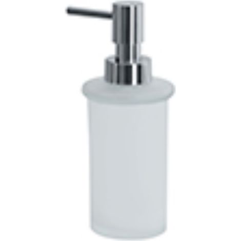 Distributeur de savon Verre & Acier chromé MILO Blanc Spirella