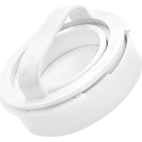 Moule à hamburger antiadhésif, appareil à galettes de qualité alimentaire, design ergonomique blanc pliable. (1/5)