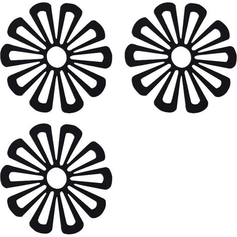 3 pièces Dessous de Plat en Silicone Multi-usages en Forme,Dessous de Plat Silicone,Tapis de Table pour Salle à Manger,Tapi Antidérapant Noir Résistant à la Chaleur (1/4)