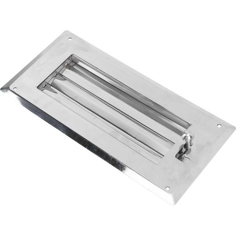 Grille d'aération carrée réglable 300 x 150 mm, cache-grille d'extraction à 3 fentes pour bateaux, yachts, camping-cars et remorques (1/5)
