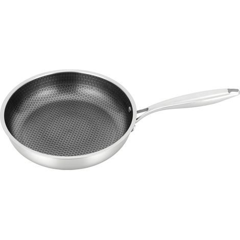 Poêle wok anti-adhésive en acier inoxydable avec revêtement en nid d'abeille anti-rayures et anti-adhésif - Poêle à steak - Poêle à wok chinois (28 cm) (1/5)