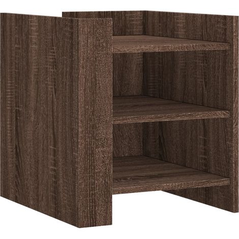 Comodino con ripiani 45 x 50 x 50 cm MDF marrone DEC033779