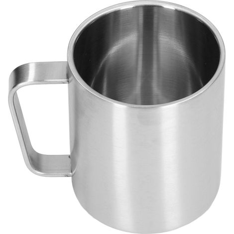 Tasse à café isotherme en acier inoxydable 300ml, design ergonomique à double paroi avec poignée antidérapante. (1/5)