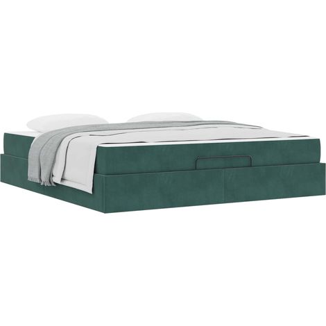 Maison Exclusive - Struttura letto con materasso 2 pz Verde Velluto (1/5)