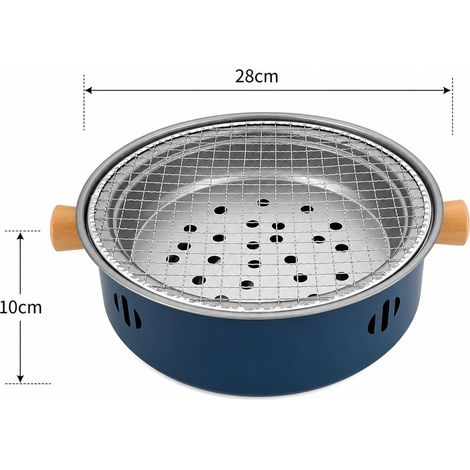 Four de Camping Multifonction Inox Navy 28 x 28 x 10 cm - Barbecue et Foyer de Table (1/4)