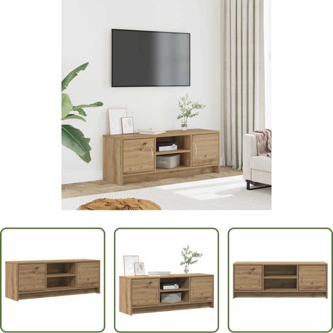 Holzwerkstoff - TV-Schrank Artisan-Eiche 102x30x37,5 cm Holzwerkstoff (1/5)