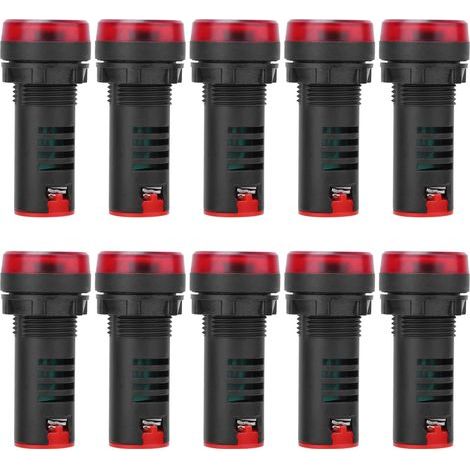 10 Stück BERM® LED-Summer AD16-22SM, rot blinkende Alarmanzeige mit AC/DC12V (1/5)