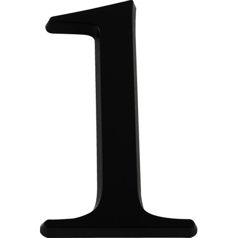 Novap – Chiffre 1 noir autocollant en relief 40mm – Plastique PS Choc pour marquage durable – 4621241