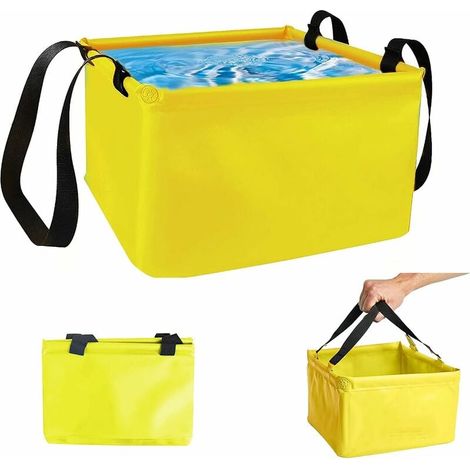 Cuvette Pliante Extérieure,15 litres Bassine Pliable D'extérieur,pour Le Camping,Cuvette Pliante en Toile de Bâche Durable pour Le Camping (1/5)