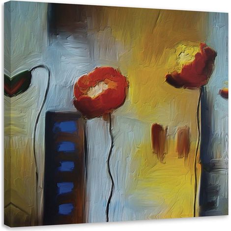 Tableau décoratif Coquelicots Nature 40x40 (1/5)