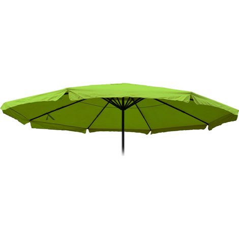 [JAMAIS UTILISÉ] Toile de rechange pour parasol Meran Pro, parasol de marché gastronomique avec volant Ø 5m, polyester, vert clair