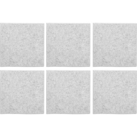 6 Panneaux Acoustiques en Fibre de Polyester, Isolation Phonique Ignifuge, Mousse Anti-Bruit Gris Argenté, Lot de 6 (1/5)