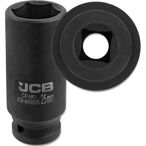 JCB TIEFER SCHLAGSCHLAG-STECKSCHLÜSSEL 1/2" Cr-Mo 6-Kant 25mm STECKSCHLÜSSEL