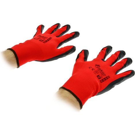 Geko Schutzhandschuhe Größe 9 /ROT Nitril/ (12/300) (1/2)