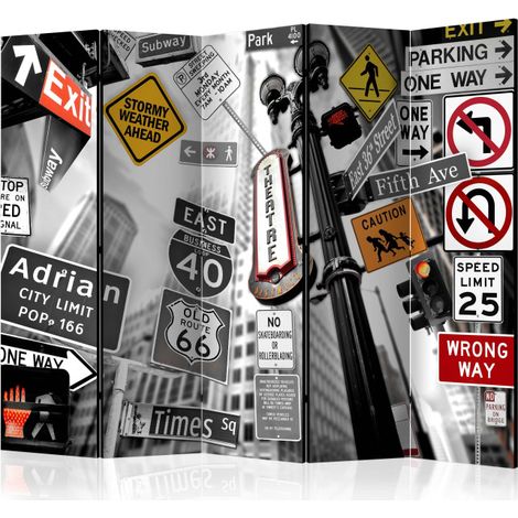 Paravent 5 Volets "New York Signs" 172x225cm (1/2)