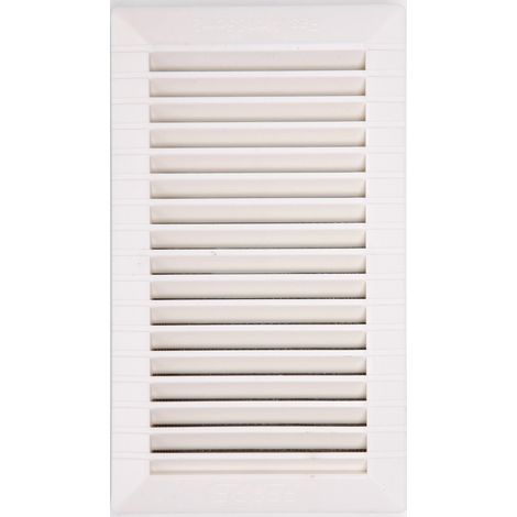Centrale Brico – Grille aération VMC abs naturel 23 x 13.5 cm – Type à clipser – Passage d'air 105 cm² – Pour intérieur et extérieur – Moustiquaire intégrée