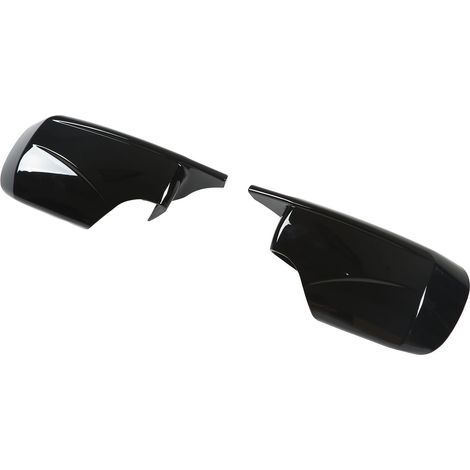 Coques de rétroviseurs extérieurs gauche et droite style klaxon pour BMW Série 3 E46 Berline (1998-2005), noir brillant (1/5)