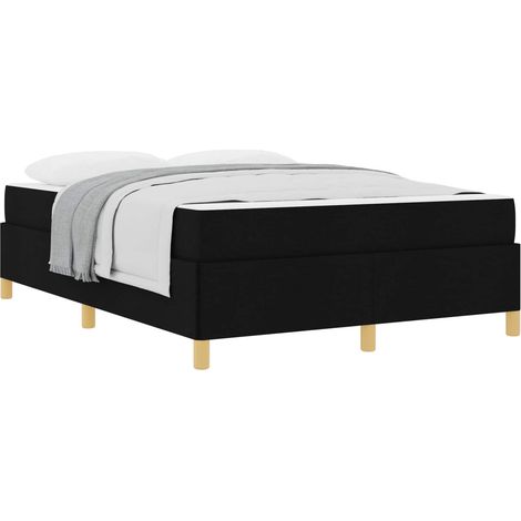 Maison Exclusive - Cadre de lit avec matelas Noir 140 x 190 cm tissu