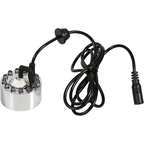 Mist Maker, Atomiseur LED 24V 12 LED à Changement de Couleur à Ultrasons Brumisateur Fontaine d'eau Atomiseur D'étang Humidificateur d'air(2) (1/5)