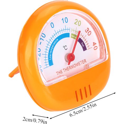 Thermomètre pour réfrigérateur-congélateur, grand cadran (mécanique jaune) (1/5)