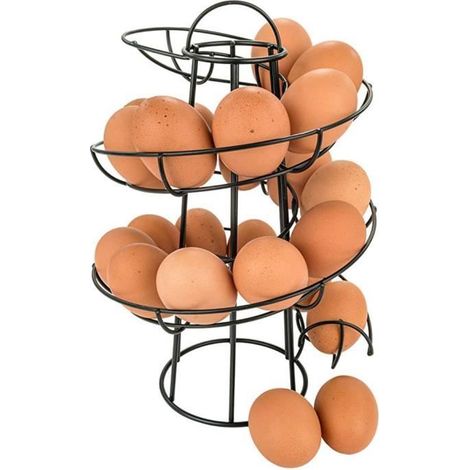 Support de rangement pour œufs en spirale - CIKONIELF - Organisateur de stockage - Blanc (1/4)