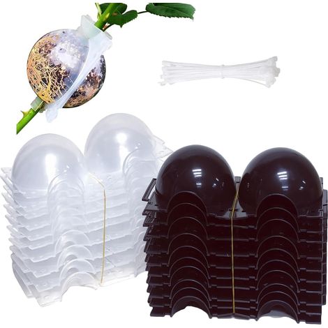 20PCS - Boule De Marcottage - Germoir Transparent - Kit Propagation Racines - Pour Bouturage Aérien Extérieur Et Intérieur - Transparent - 6x6cm