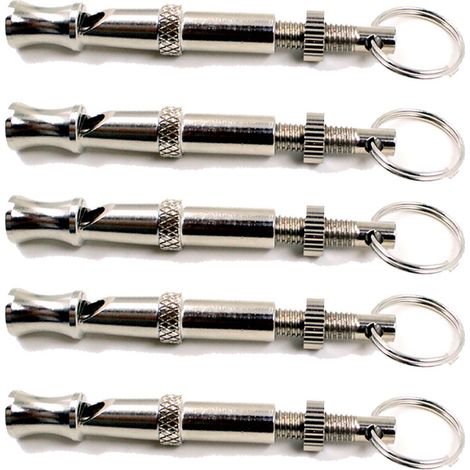 5 sifflets pour chiens, fréquence réglable, dressage anti-aboiement et rappel, ultrasonique discret (1/5)