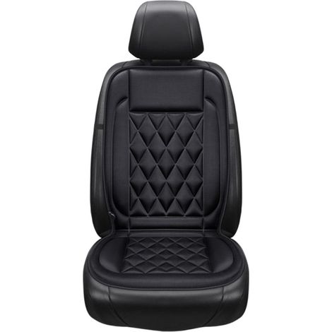 Coussin Chauffant Pour Siège De Voiture - 12 V - Réglage Température 2 Niveaux - 30 À 45 W - Taille 51 X 44 Cm - Noir (1/5)
